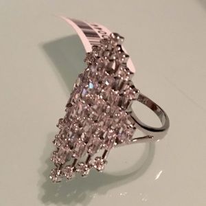 Italy silver 925 ring white gold plated